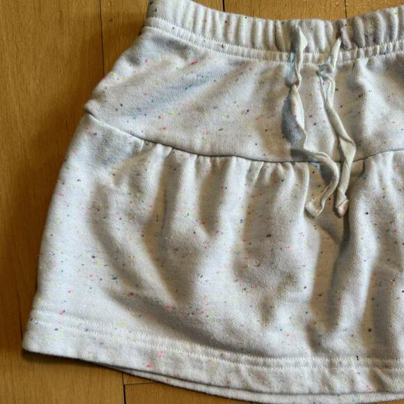 White Drawstring Sweatskirt Neon Flecks Rockets of Awesome Girls Sz 4T - Picture 4 of 8